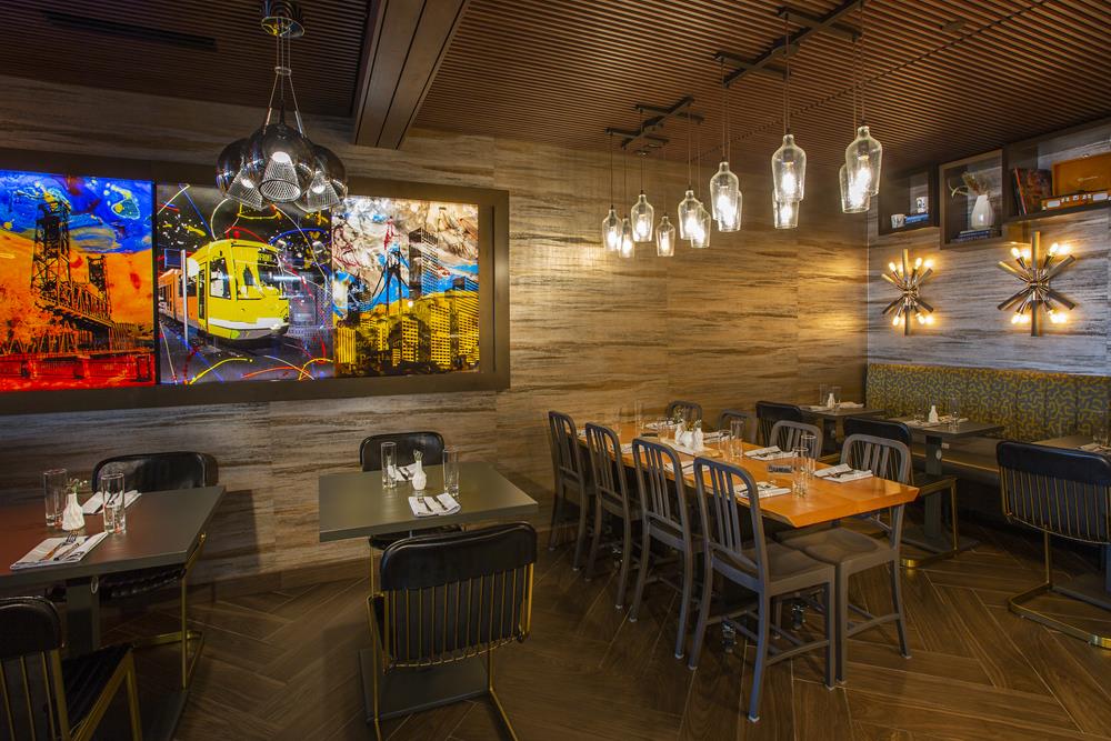 urban steel kitchen dining room